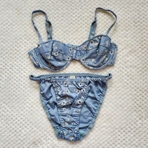 Vintage Deadstock Floral Bra & Panties Set